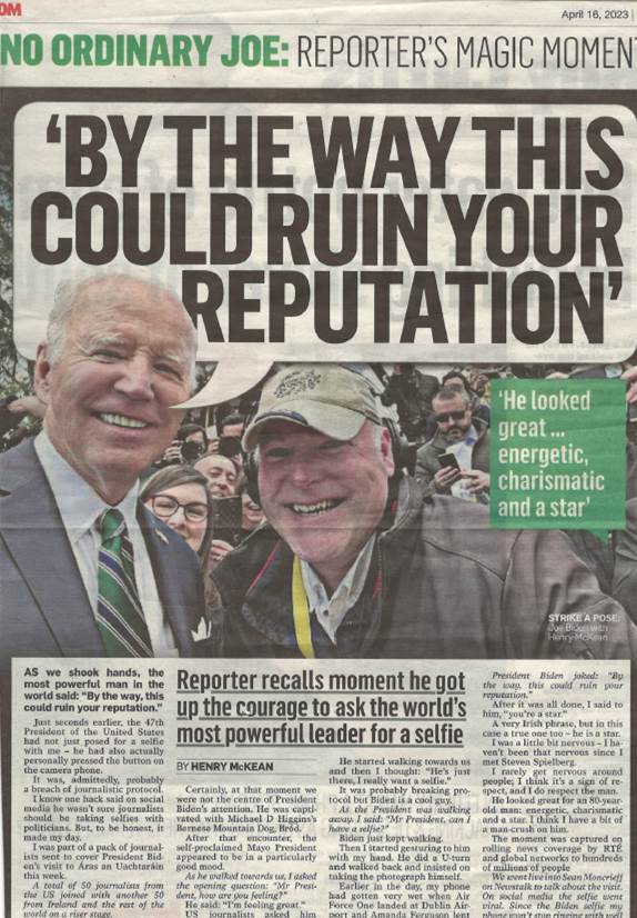 biden selfie