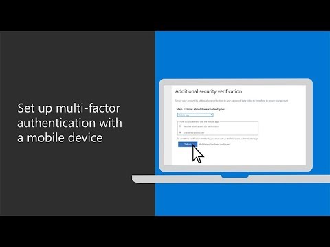 Preview image for the external video "Set up multi-factor authentication with a mobile device in Microsoft 365 Business".