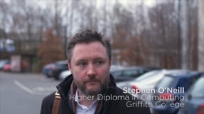 Preview image for the external video "Griffith College Computing Graduate - Stephen O’Neill".