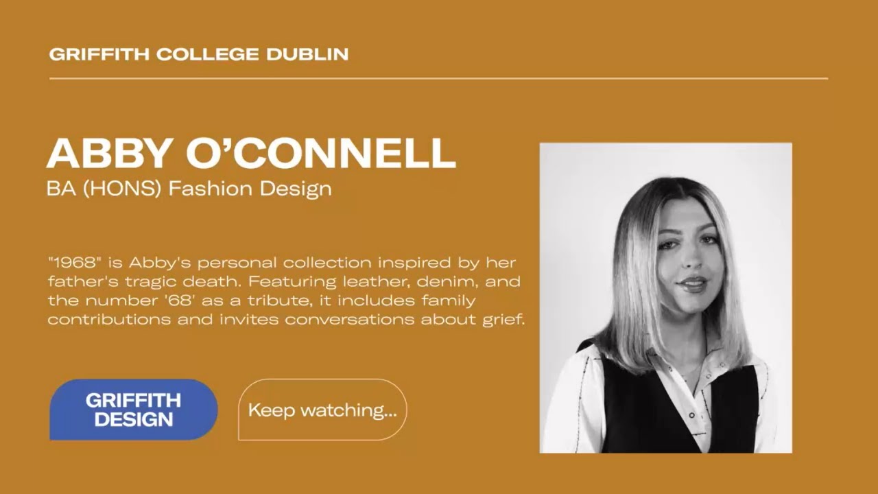 Preview image for the external video "Griffith College | Fashion Design Graduates 2024 | Abby O’Connell Testimonial".