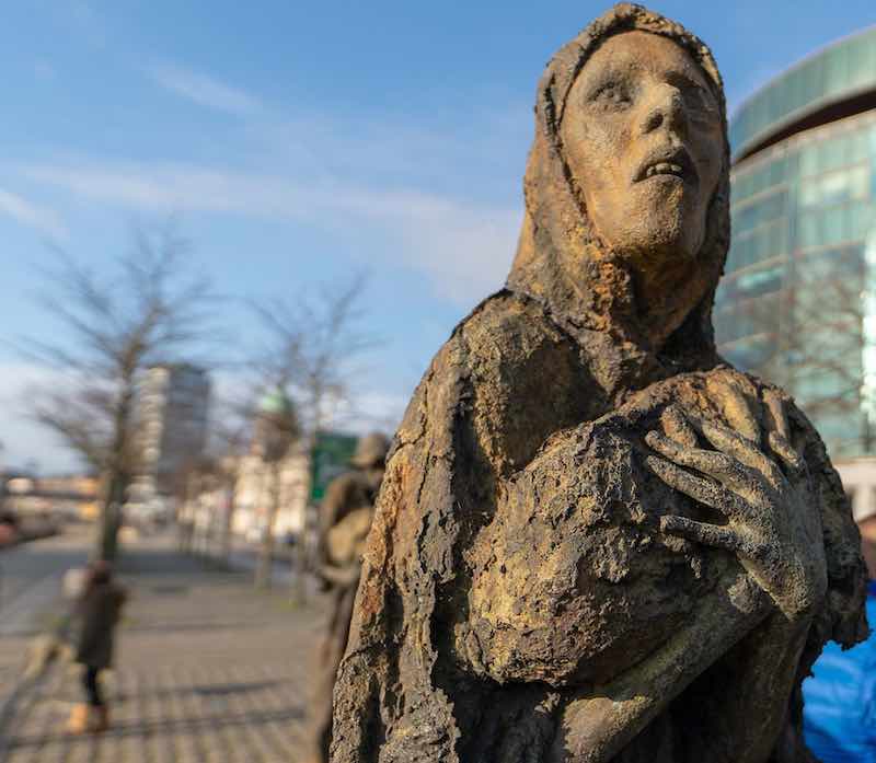 Human rights seminar in Dublin Famine Memorial, Custom House Quay, Ireland