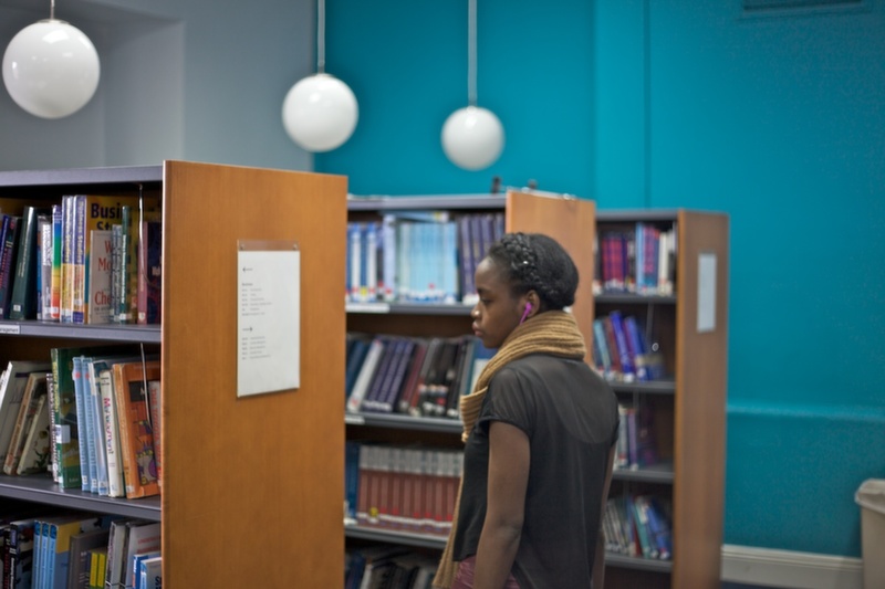 Student in the library Student in the library