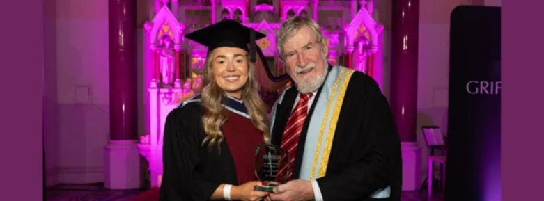 College Student of the Year Abigail Murray with College PresidentDiarmuid Hegarty