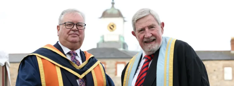 Joe Duffy Receiving Award at Griffith College Dublin
