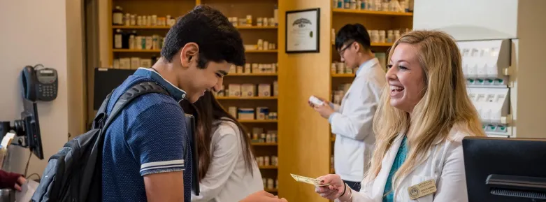 pharmaceutical courses, two students