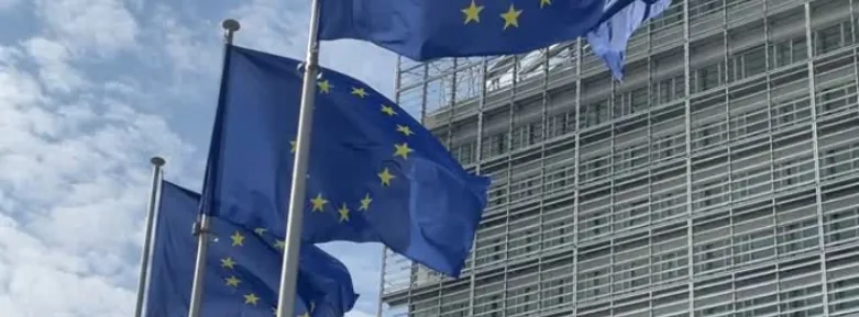 a close up of a flag eu 