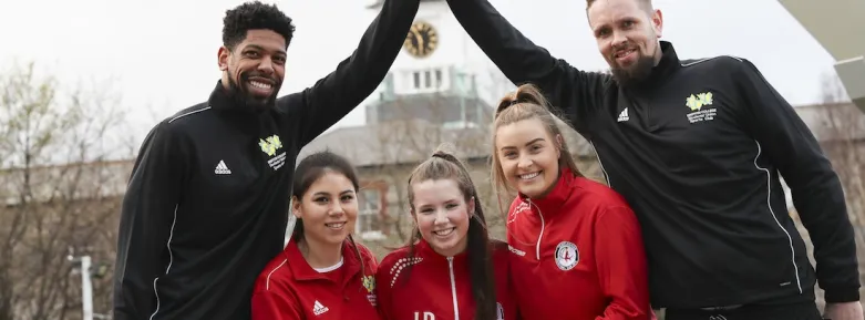 Griffith College and Templeogue basketball players