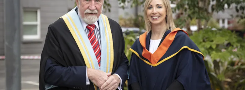 Helen Dixon with Professor Diarmuid Hegarty