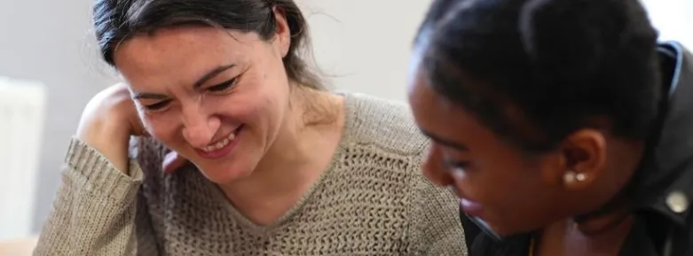 Group of students discussing project