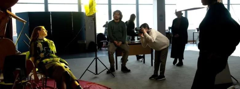 Students creating the Made in Griffith campaign