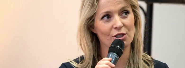 Head of the Graduate Business School Aine McManus speaks at the Careers Day held at Griffith College Dublin