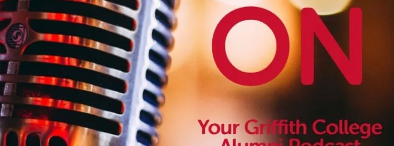 spotlight on logo with microphone