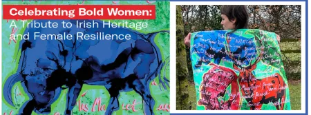 Bold Women silk scarf artwork images banner