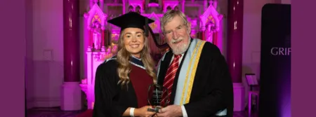 College Student of the Year Abigail Murray with College PresidentDiarmuid Hegarty