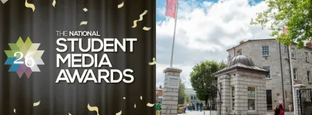 smedias logo and griffith college front gate