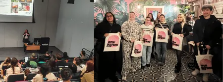 a group of people in a room