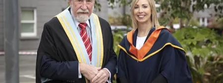 Helen Dixon with Professor Diarmuid Hegarty