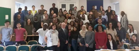 Tom Maguire with Griffith's MSc in Accounting & Finance students