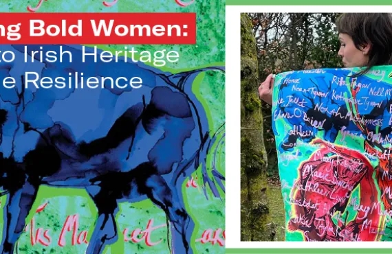Bold Women silk scarf artwork images banner