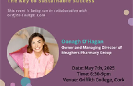 Image of Oonagh O'Hagan on event graphic for Network Cork