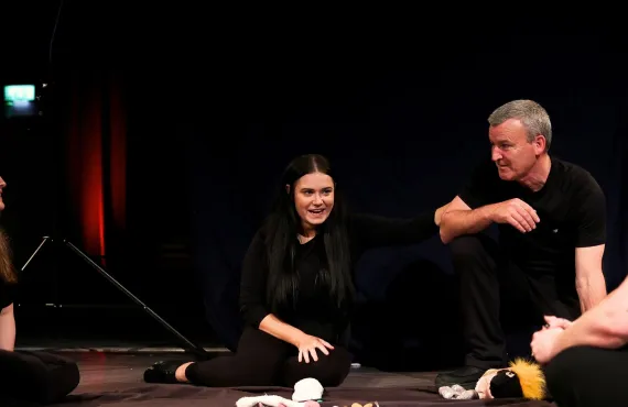 professional practice students sitting in a group