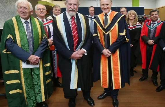Joe Schmidt with Professor Diarmuid Hegarty 