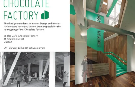 Invitation from the Chocolate Factory Exhibition in February 2015.