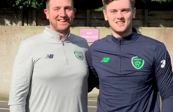 Griffith College Students' Union's Paul Walsh with Conor Keeley