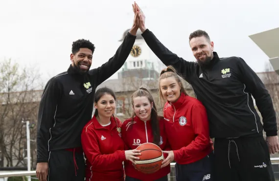 Griffith College and Templeogue basketball players