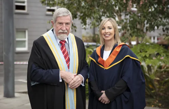 Helen Dixon with Professor Diarmuid Hegarty