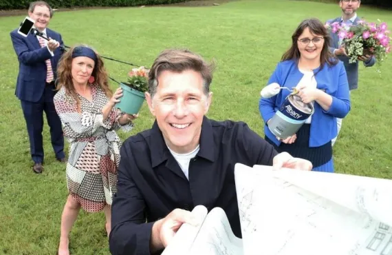 Interior Design expert Dermot Bannon with Gwen Kenny and Cathy Kelly