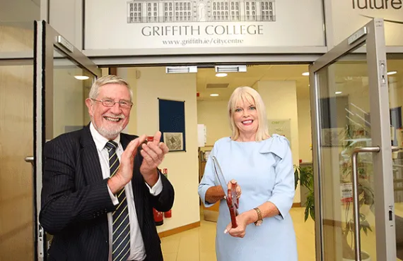 Professor Diarmuid Hegarty with Minister for Higher Education, Mary Mitchell O Connor