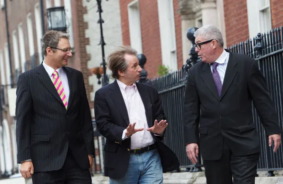 Innocent project advocates Barry scheck, David Langwallner and Ronan Fenelon