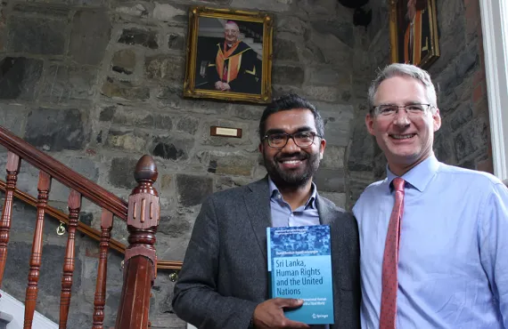 Law Lecturer at Griffith College accompanied by Director, Ronan Fenlon
