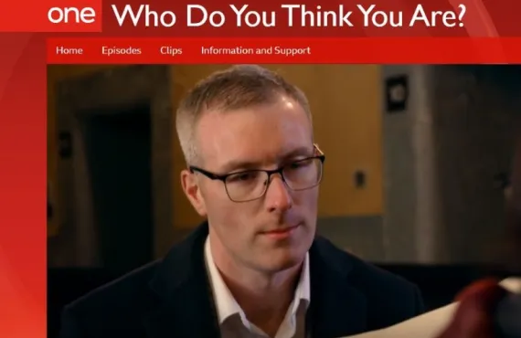 Eamonn Gardiner appears on BBC show, Who Do You Think You Are?