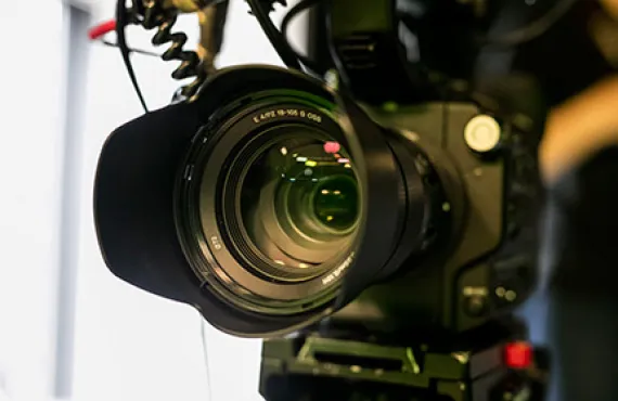 Video camera in Griffith College's tv studio