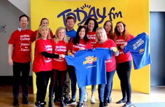 Griffith College staff attend TodayFM's Dare to Care event, "Be a Dancer for Cancer"