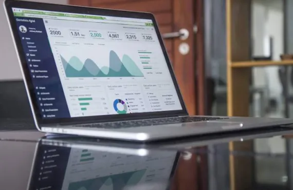 A computer screen showing graphs and data