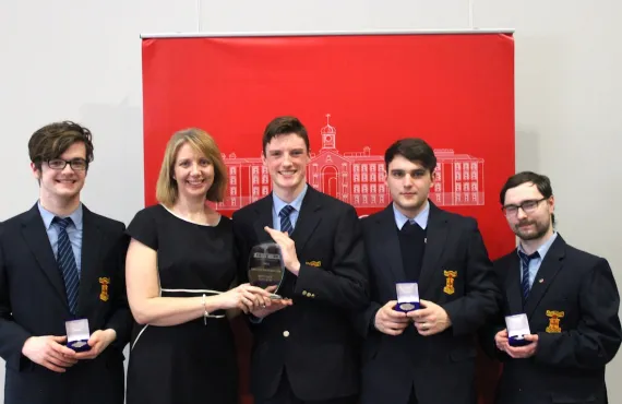 The winning team from the 2019 Griffith College Legal Debating Competition