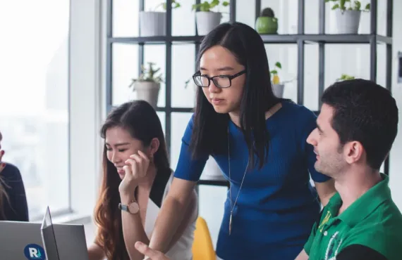 Students working together on a project