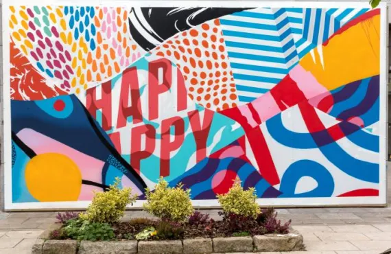 Happy Mural at Griffith College