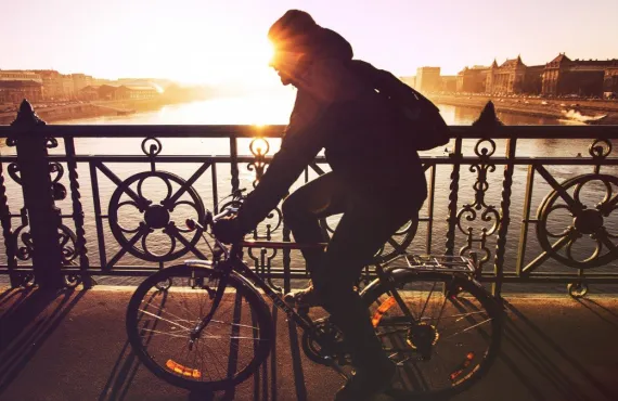 Photo of person cycling
