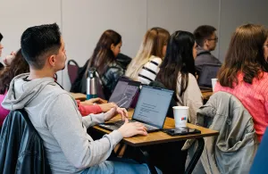 Journalism students in class