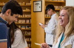 pharmaceutical courses, two students