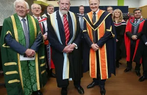 Joe Schmidt with Professor Diarmuid Hegarty 