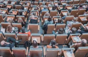 Lecture hall filled with students