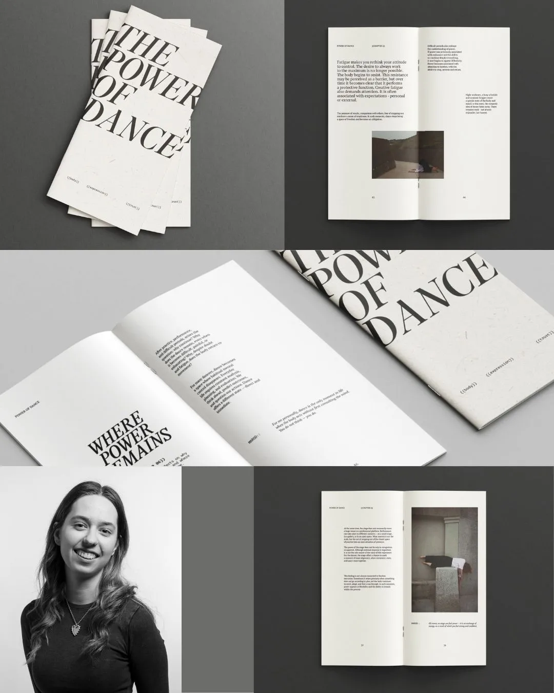 brochures with typography