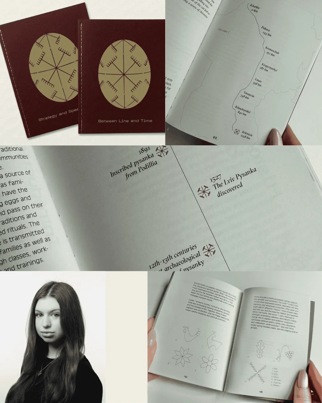 leaflets with close up typography