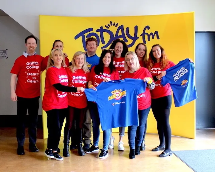 Griffith College staff attend TodayFM's Dare to Care event, "Be a Dancer for Cancer"
