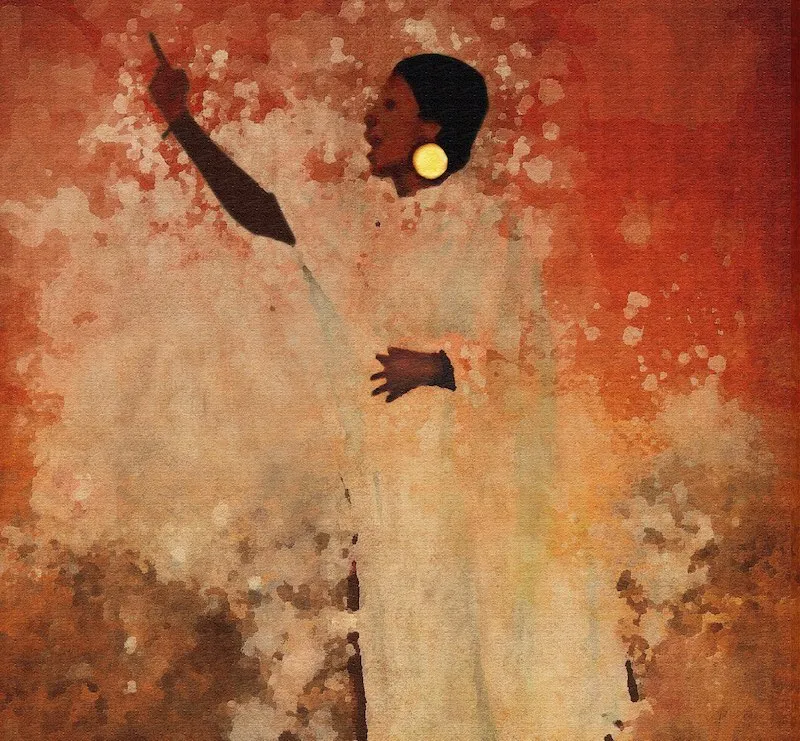 Painting of Sudanese activist Alaa Salah